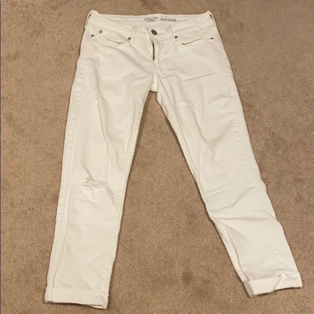 Levis Denizen Boyfriend White Jeans